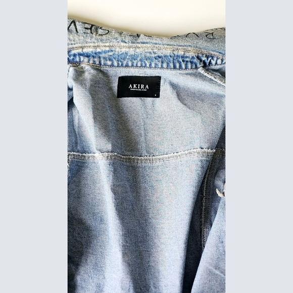 Small AKIRA Girls Club Graffiti Denim Jacket - Picture 7 of 7